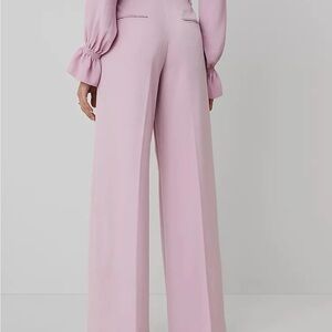 Ann Taylor Soft Pink Wide-Leg Pants